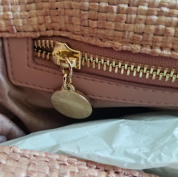 Stella McCartney Falabella Raffia Shoulder Bag Brick - Picture 6 of 14